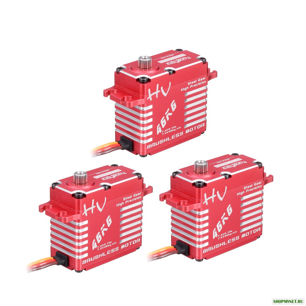 3 ШТ. Racerstar BL7146HV 180 ° 46 КГ Бесколлекторный Металлический Механизм Цифровой Сервопривод Для RC Самолета Авто Робот
